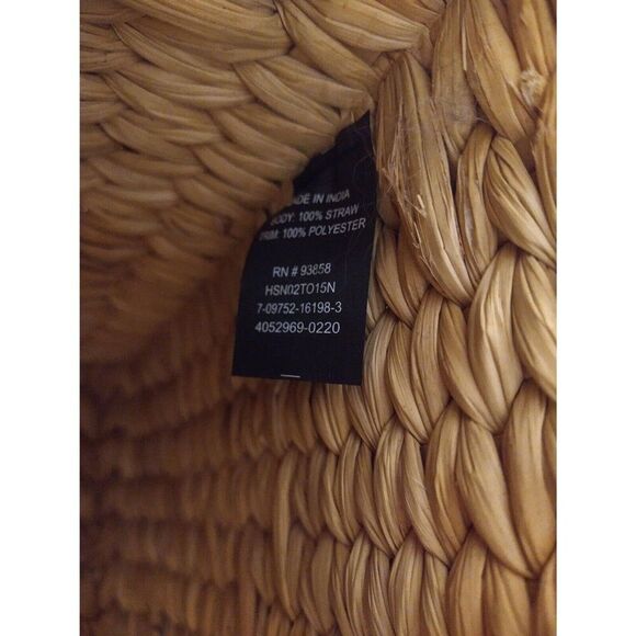 Straw bow print Zebra Straw Basket handbag Boho Beachy Vintage - Picture 8 of 8